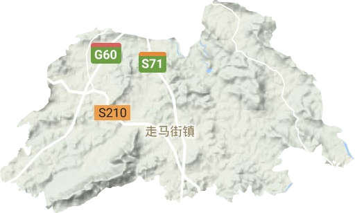 走馬街鎮地形圖