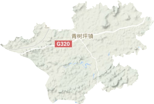 青樹坪鎮地形圖