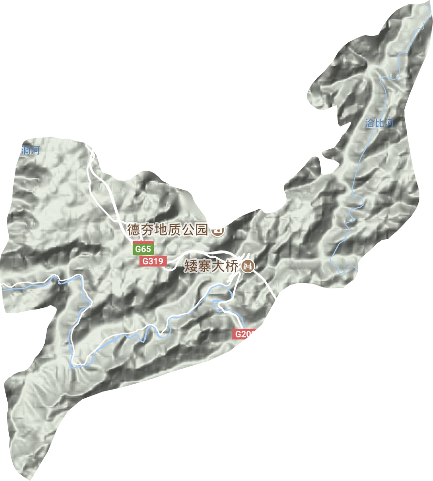 矮寨鎮地形圖