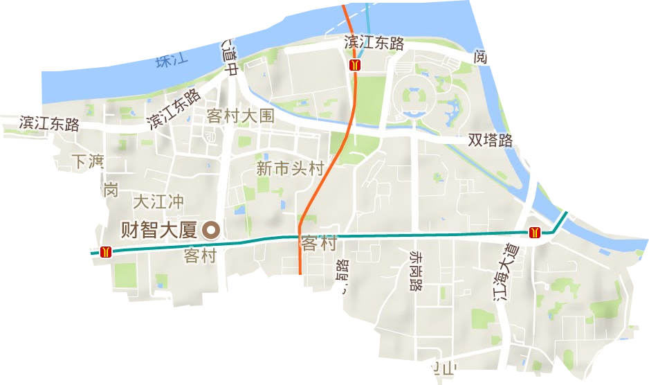赤崗街道地形圖