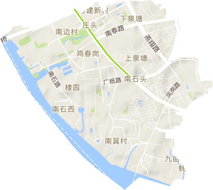 南石頭街道地形圖