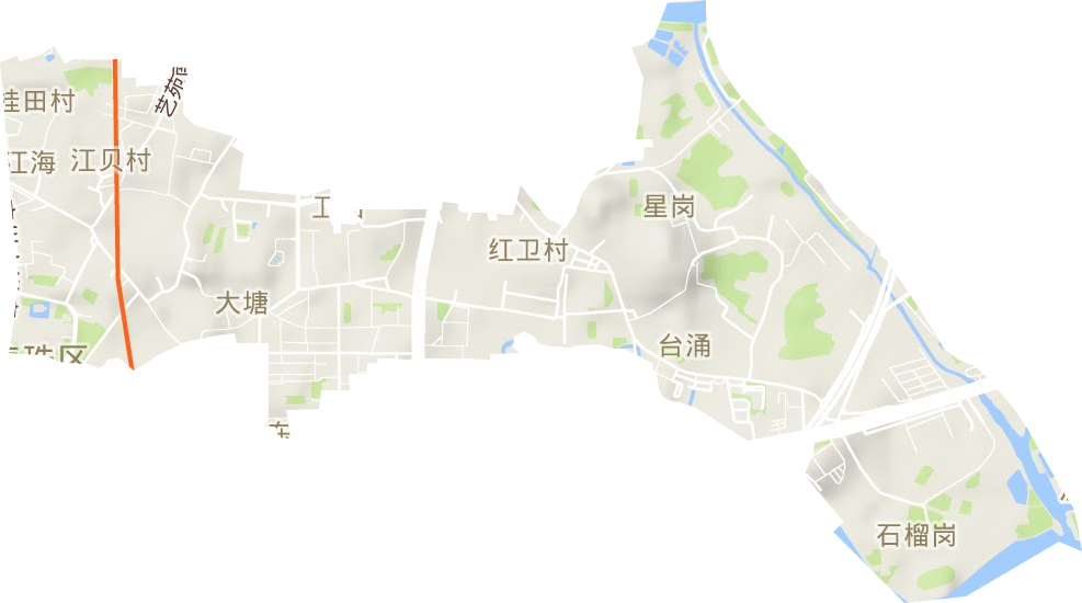 江海街道地形圖