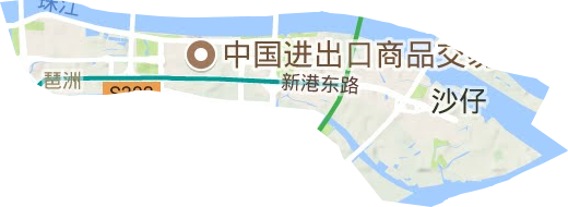 琶洲街道地形圖