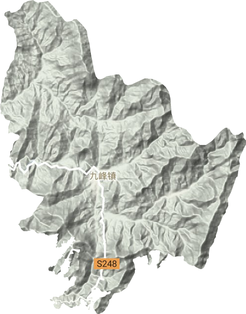 九峰鎮(zhèn)地形圖