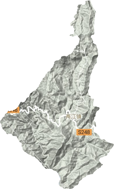 兩江鎮地形圖