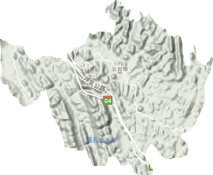 云巖鎮(zhèn)地形圖