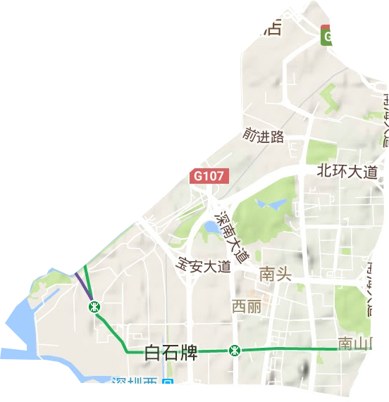 南頭街道地形圖