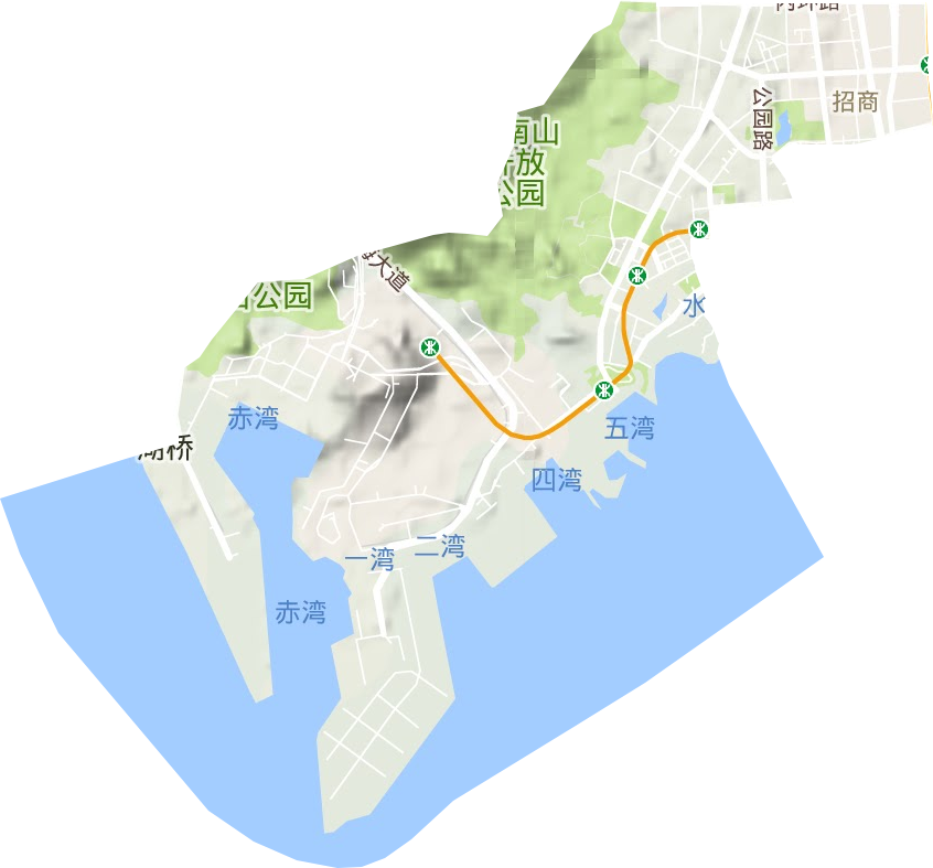 招商街道地形圖