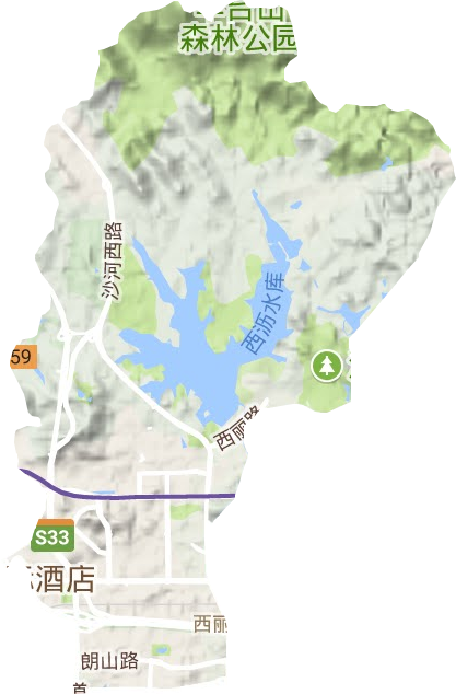 西麗街道地形圖