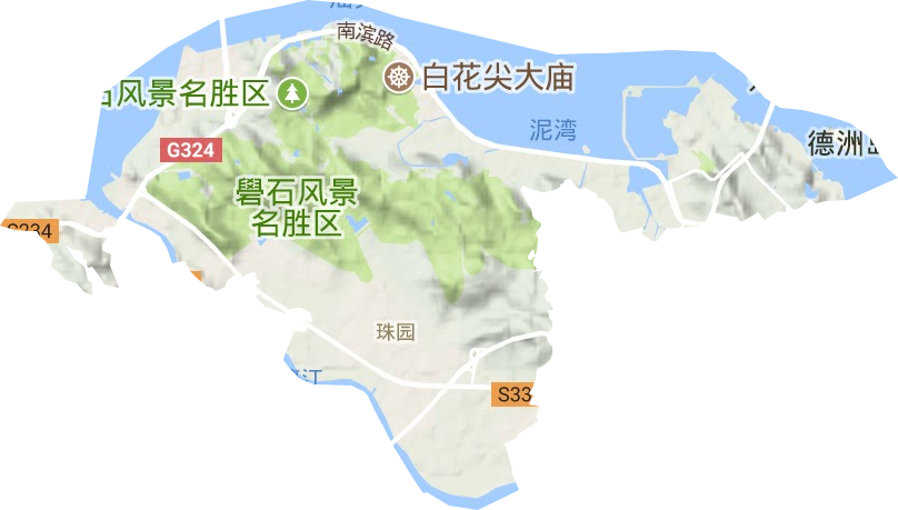 礐石街道地形圖