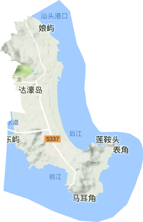 廣澳街道地形圖