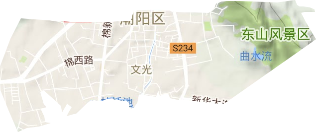 文光街道地形圖