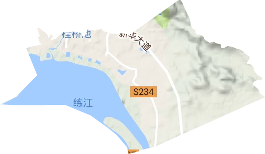 城南街道地形圖