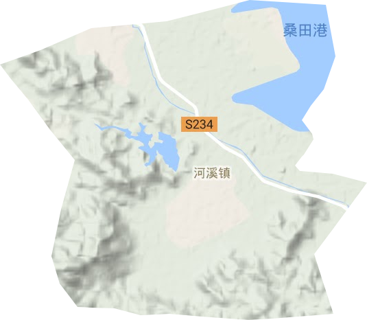河溪鎮(zhèn)地形圖
