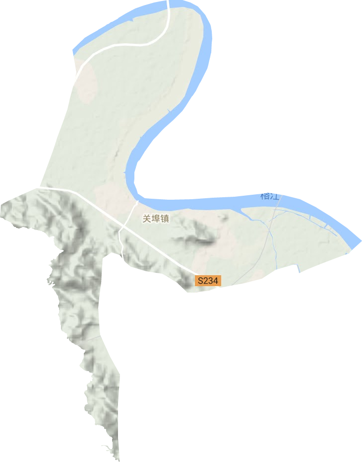 關埠鎮地形圖