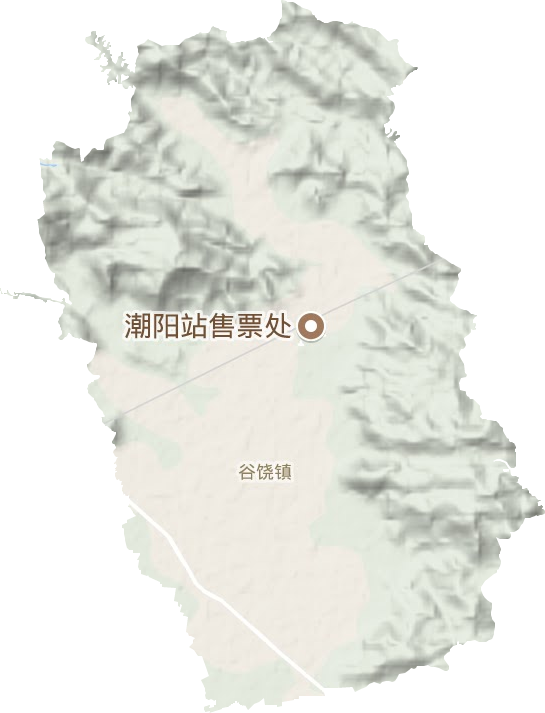 谷饒鎮地形圖