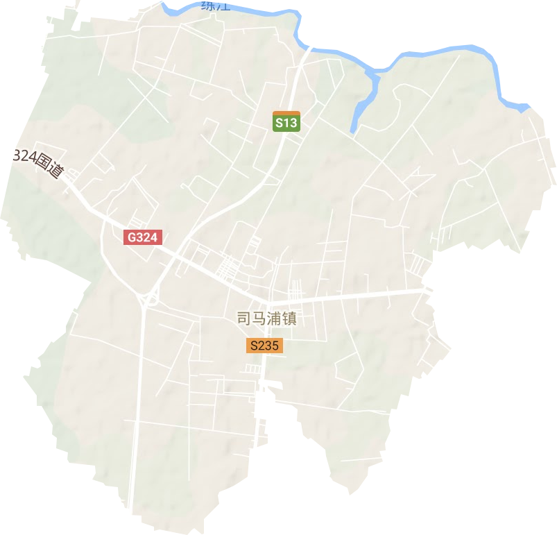司馬浦鎮(zhèn)地形圖
