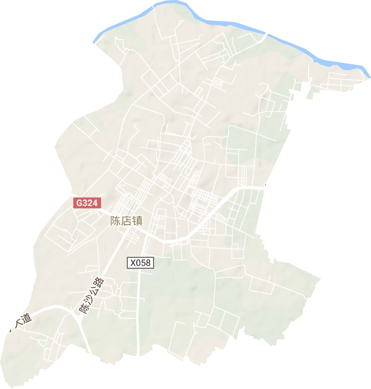 陳店鎮地形圖