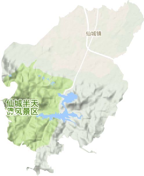 仙城鎮(zhèn)地形圖