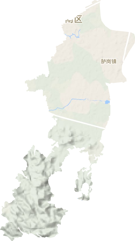 臚崗鎮地形圖