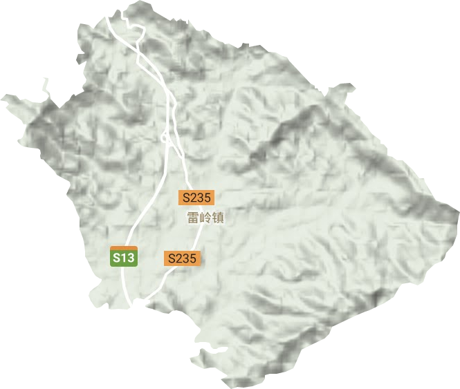 雷嶺鎮地形圖