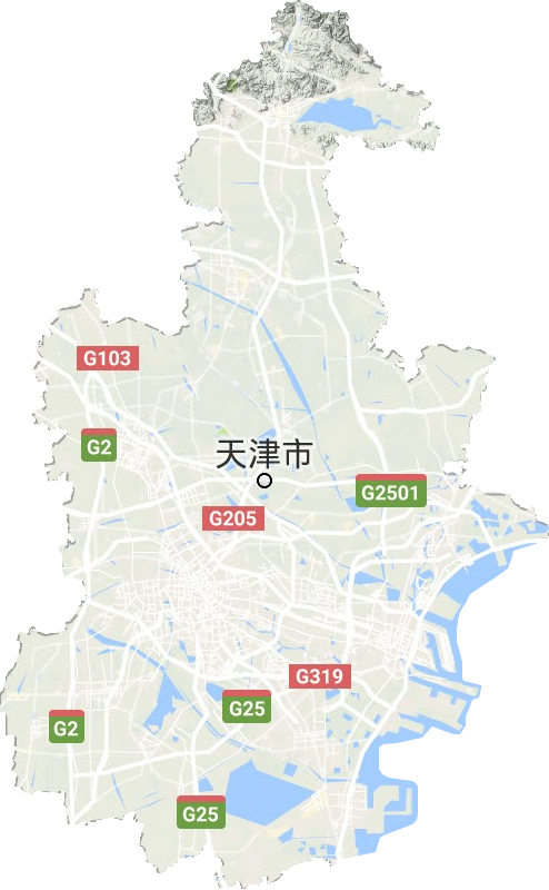 天津市地形圖