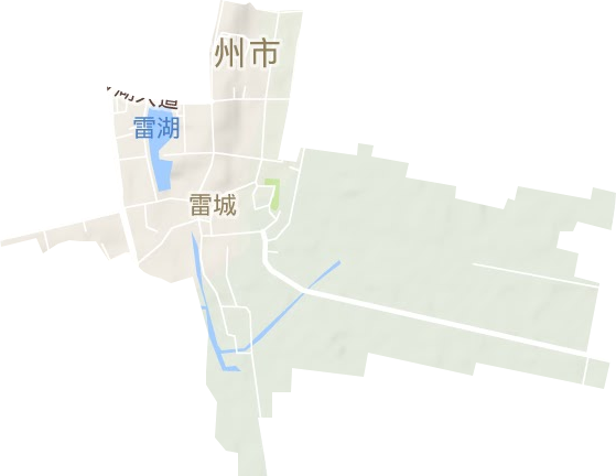 雷城街道地形圖