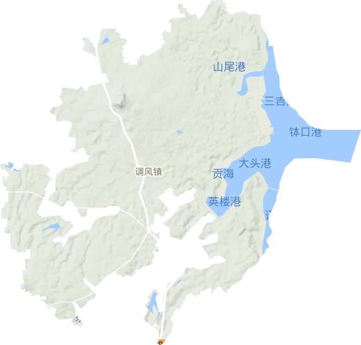 調(diào)風(fēng)鎮(zhèn)地形圖