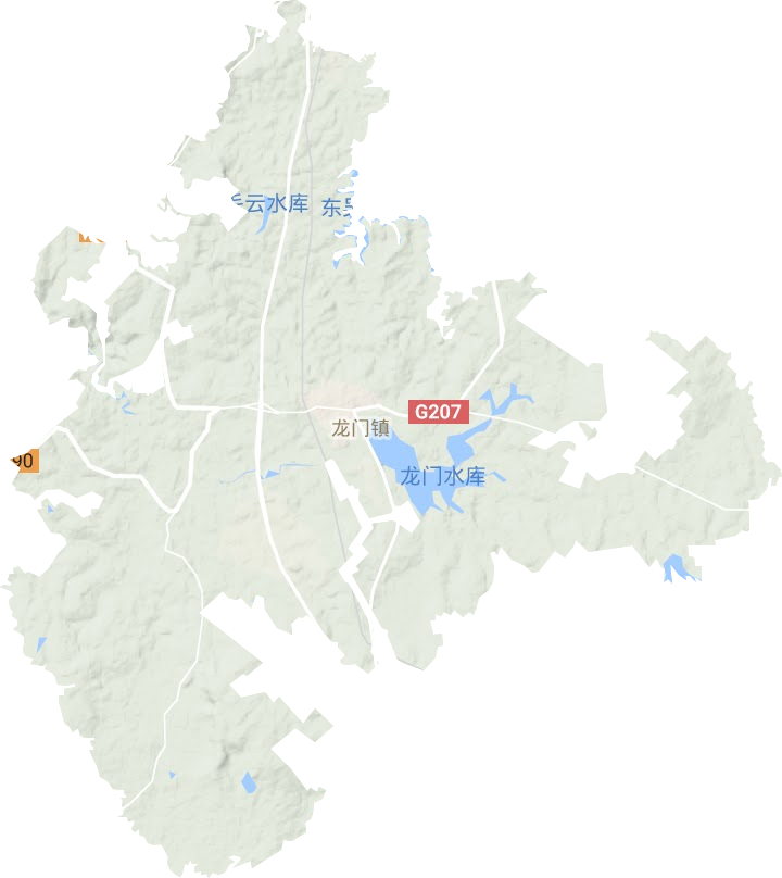 龍門鎮(zhèn)地形圖