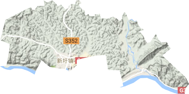 新圩鎮地形圖