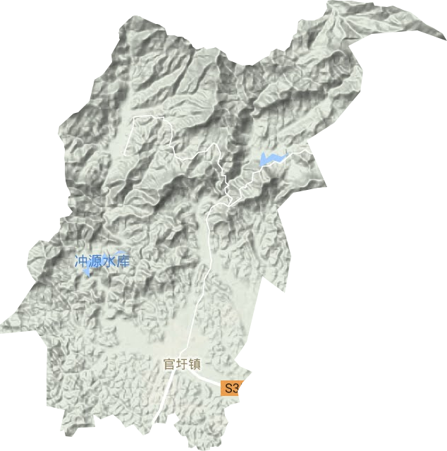 官圩鎮地形圖