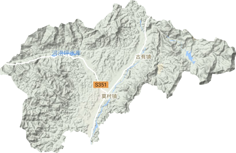 莫村鎮地形圖
