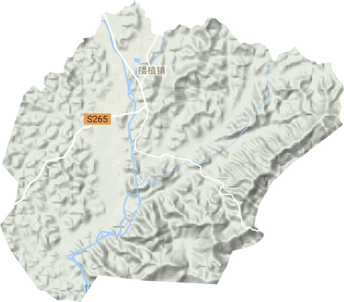 播植鎮(zhèn)地形圖