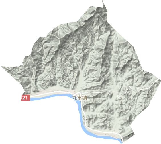 九市鎮地形圖