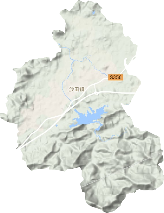 沙田鎮地形圖