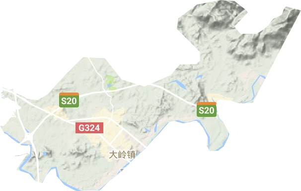 大嶺鎮(zhèn)地形圖