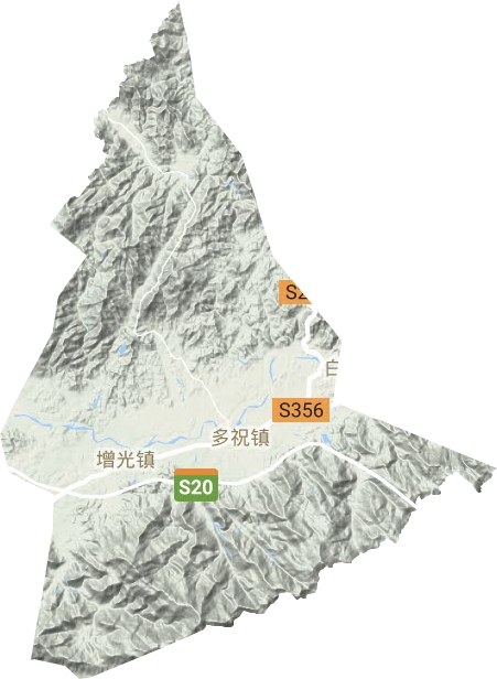多祝鎮(zhèn)地形圖