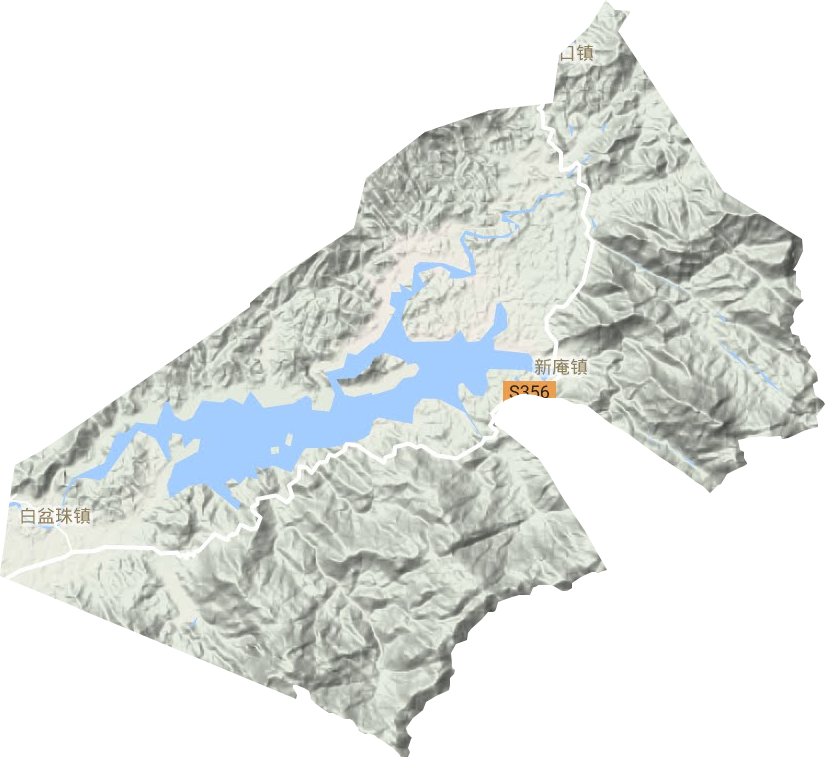 白盆珠鎮地形圖