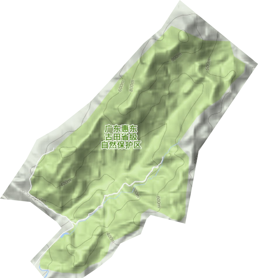 廣東惠東古田省級自然保護區(qū)地形圖