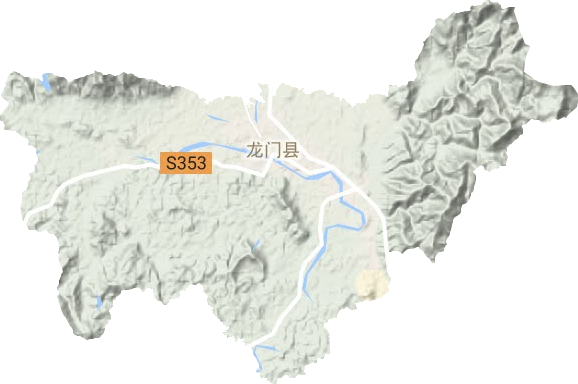 龍城街道地形圖