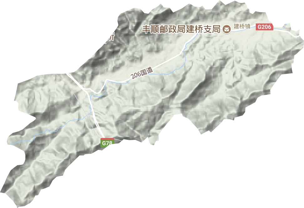 建橋鎮地形圖