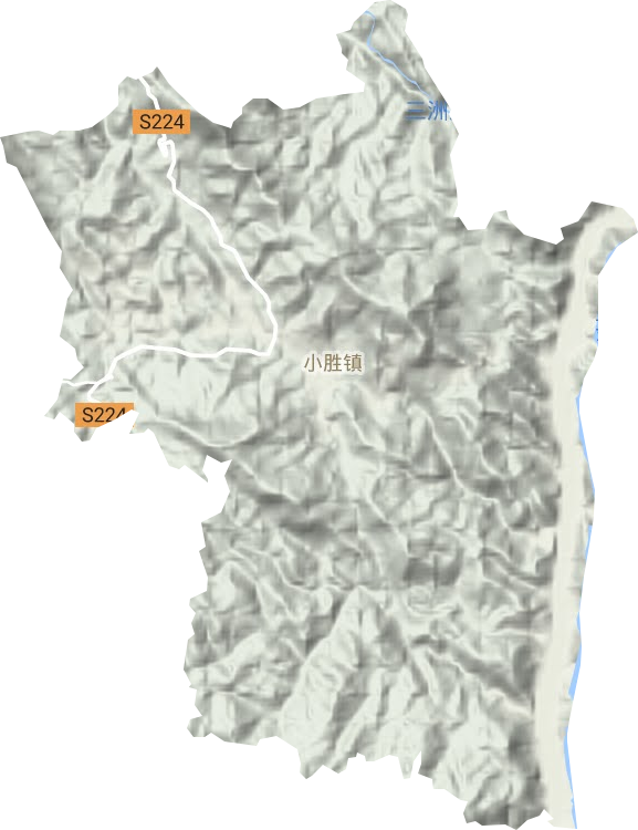 小勝鎮地形圖