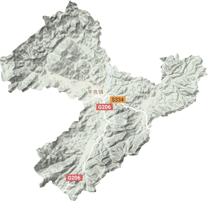 豐良鎮(zhèn)地形圖