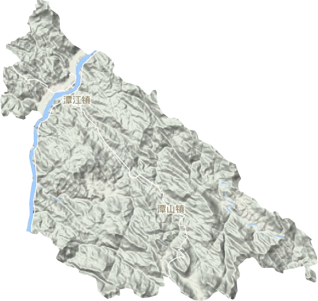 潭江鎮(zhèn)地形圖