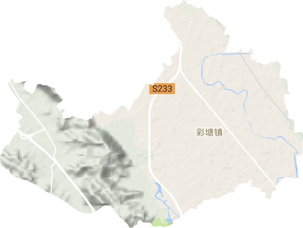 彩塘鎮地形圖