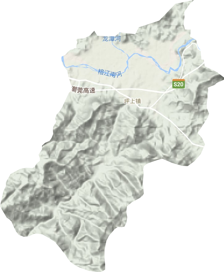 坪上鎮(zhèn)地形圖
