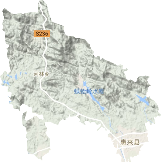 惠城鎮地形圖