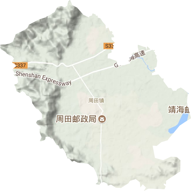 周田鎮地形圖