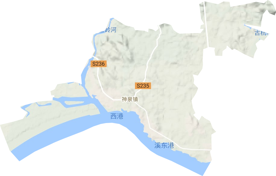 神泉鎮(zhèn)地形圖