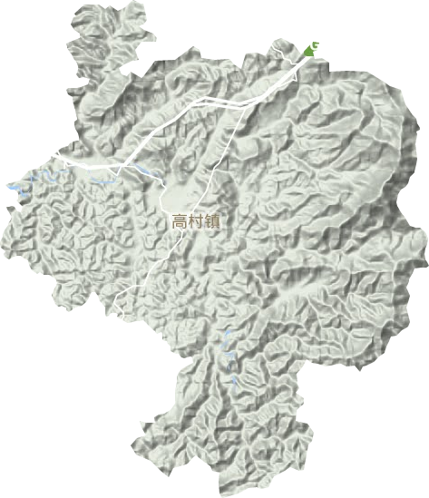 高村鎮(zhèn)地形圖